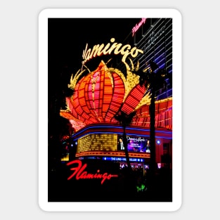 Flamingo Las Vegas Hotel Neon Signs America Sticker